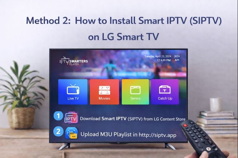 Method 2: How to Install Smart IPTV (SIPTV) on LG Smart TV