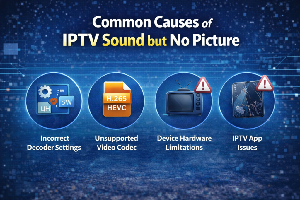 Common Causes of IPTV Sound but No Picture