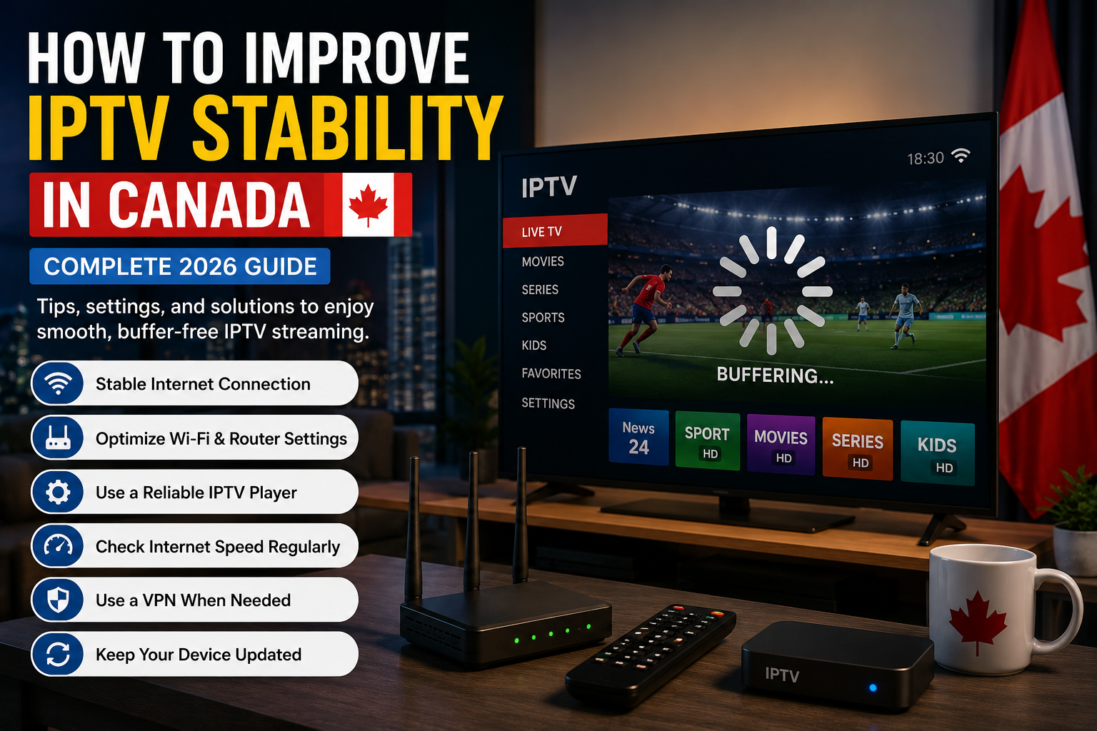 how to improve IPTV stability in Canada